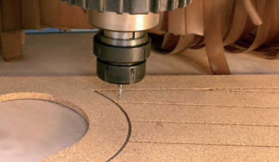 Cork machining