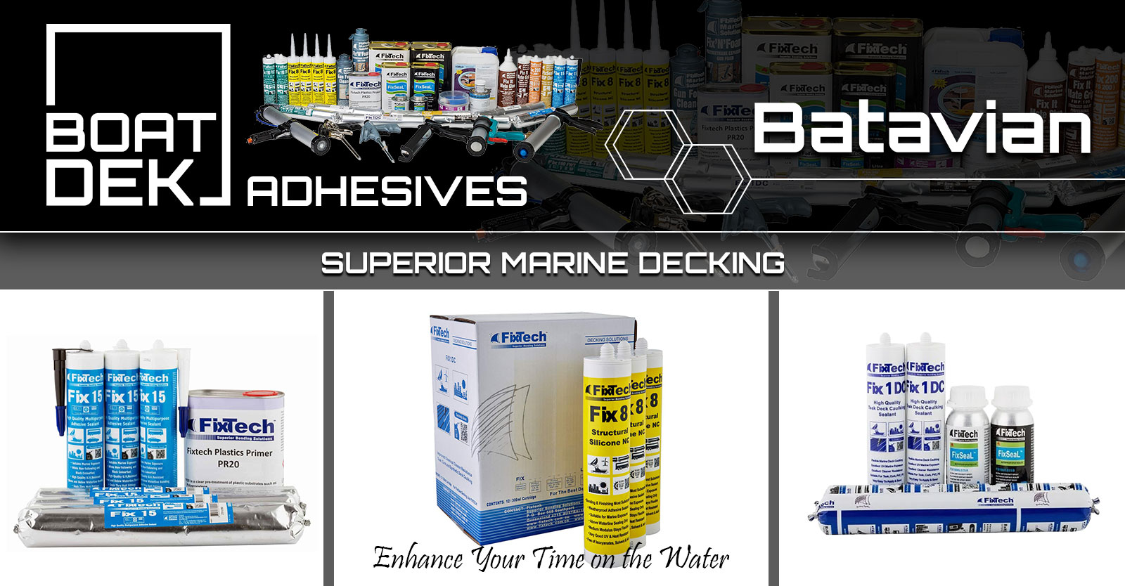 BOAT DEK ADHESIVES, BATAVIAN RUBBER, SUPERIOR MARINE DECKING, MARINE GLUE