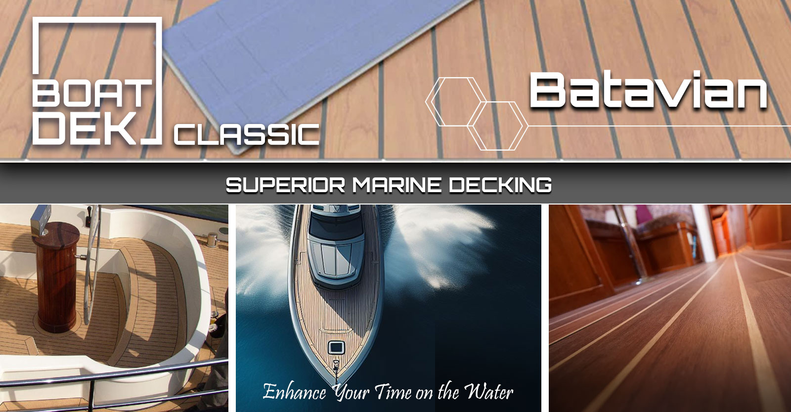 boat dek classic, batavian rubber, superior marine decking