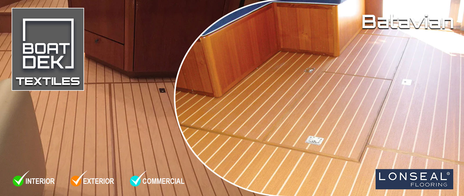 BOAT DEK TEXTILE - LONSEAL FLOORING - SUPERIOR MARINE DECKING