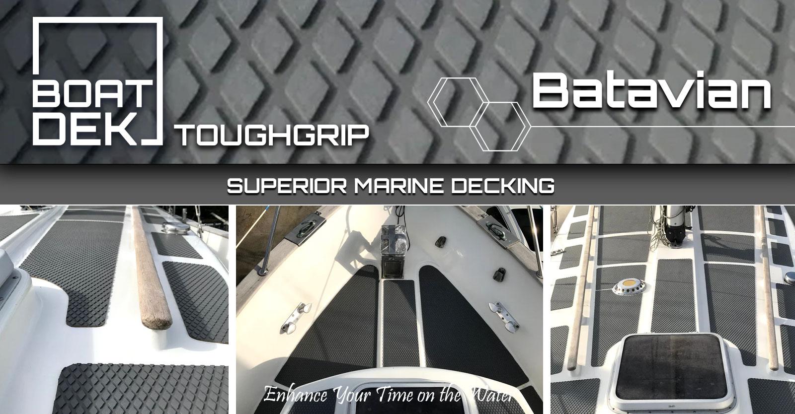 BOAT DEK TOUGHGRIP BATAVIAN RUBBER, SUPERIOR MARINE DECKING