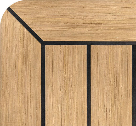 Teak and Black BoatDek Synthetic Teak