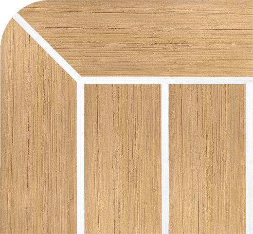 Teak and White BoatDek Synthetic Teak